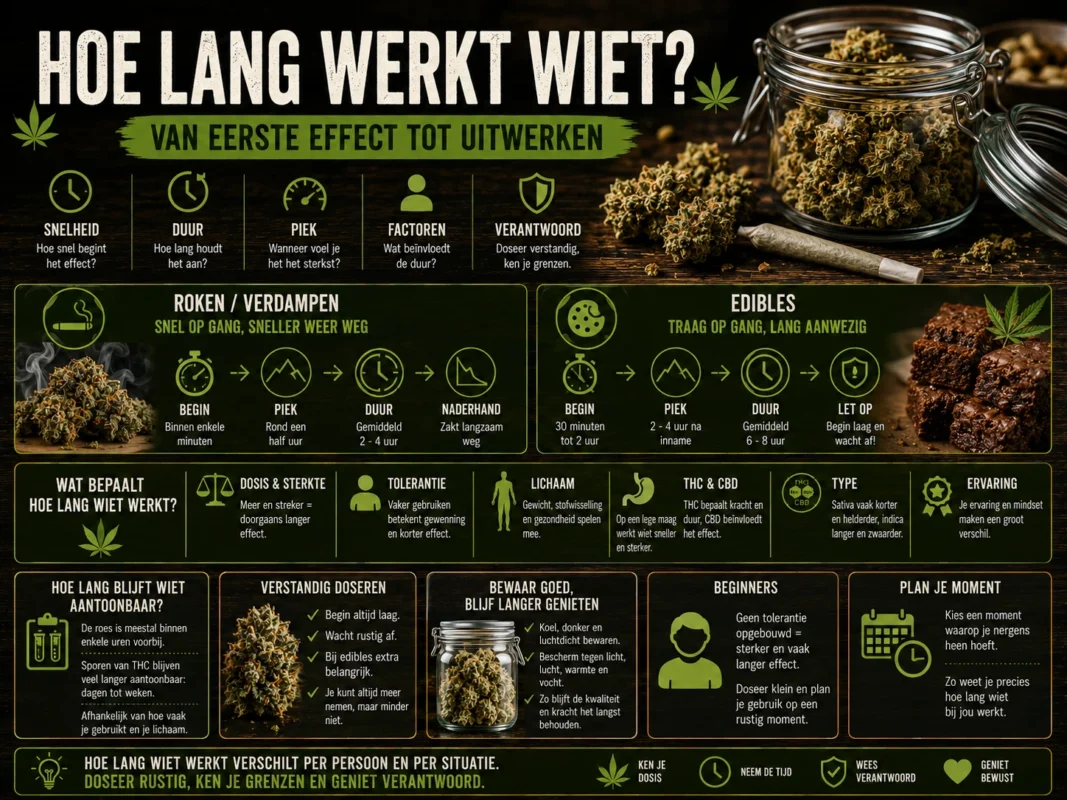 Hoe lang werkt wiet