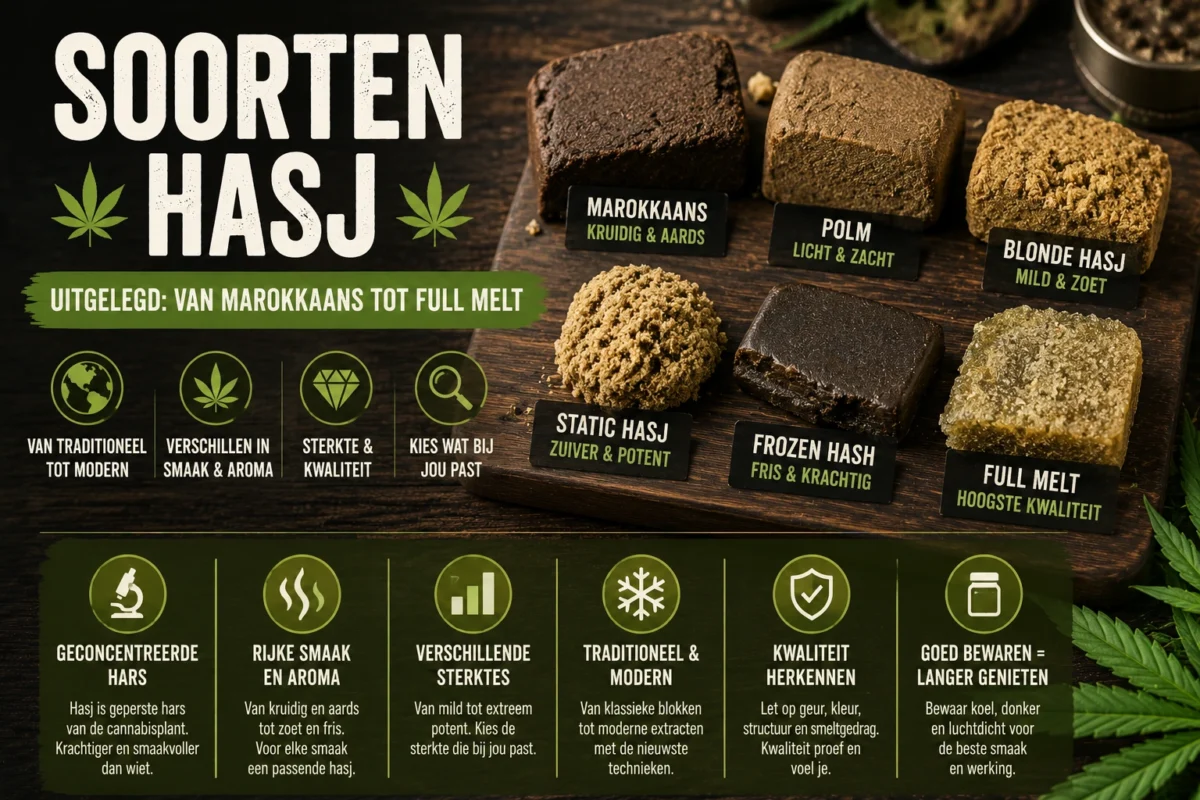 Verschillende soorten hasj