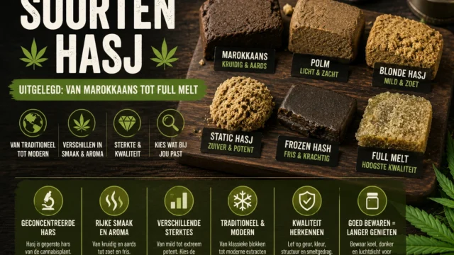 Verschillende soorten hasj